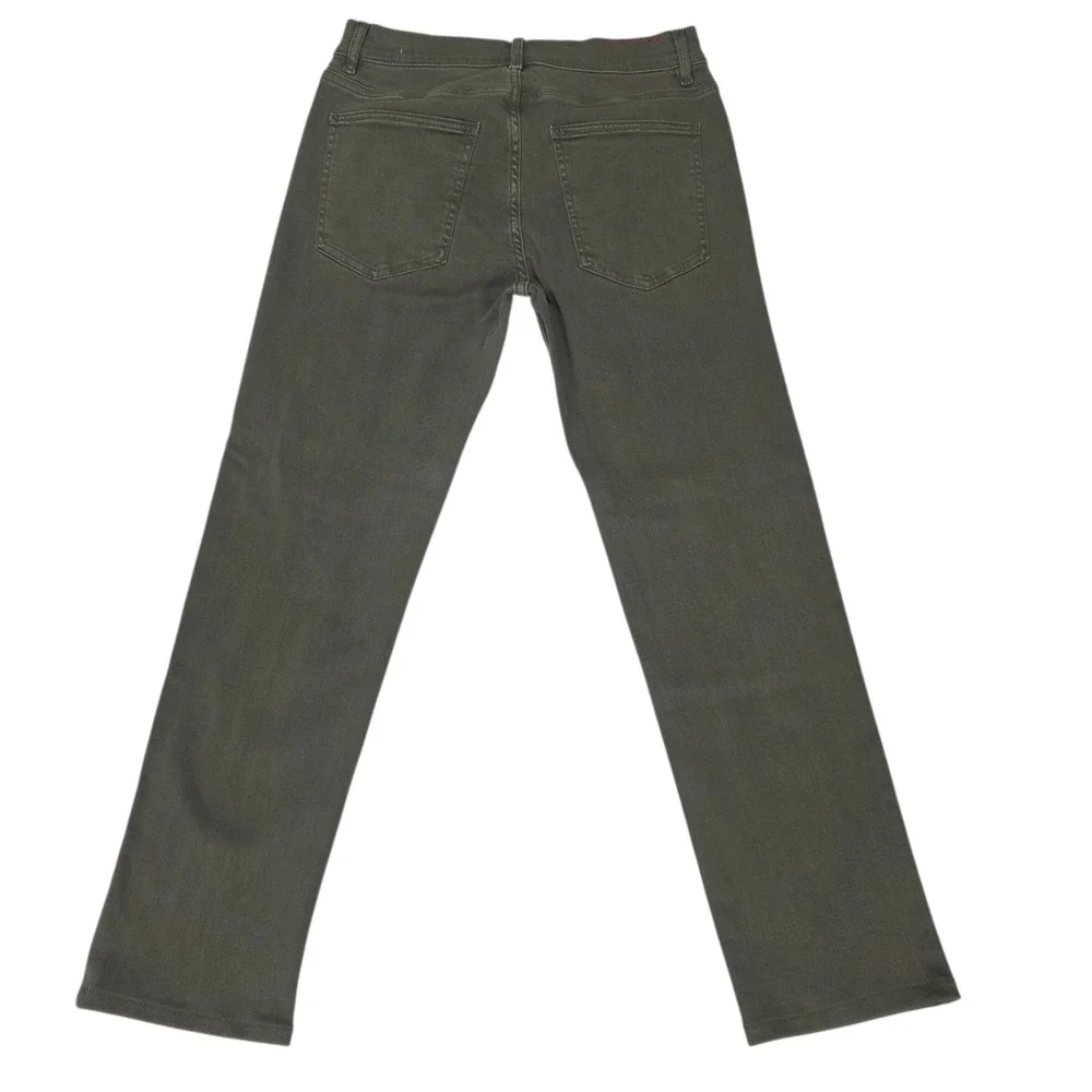Marine Layer Slim Straight Pants Mens 30‎ Olive Green Denim Jeans Excellent